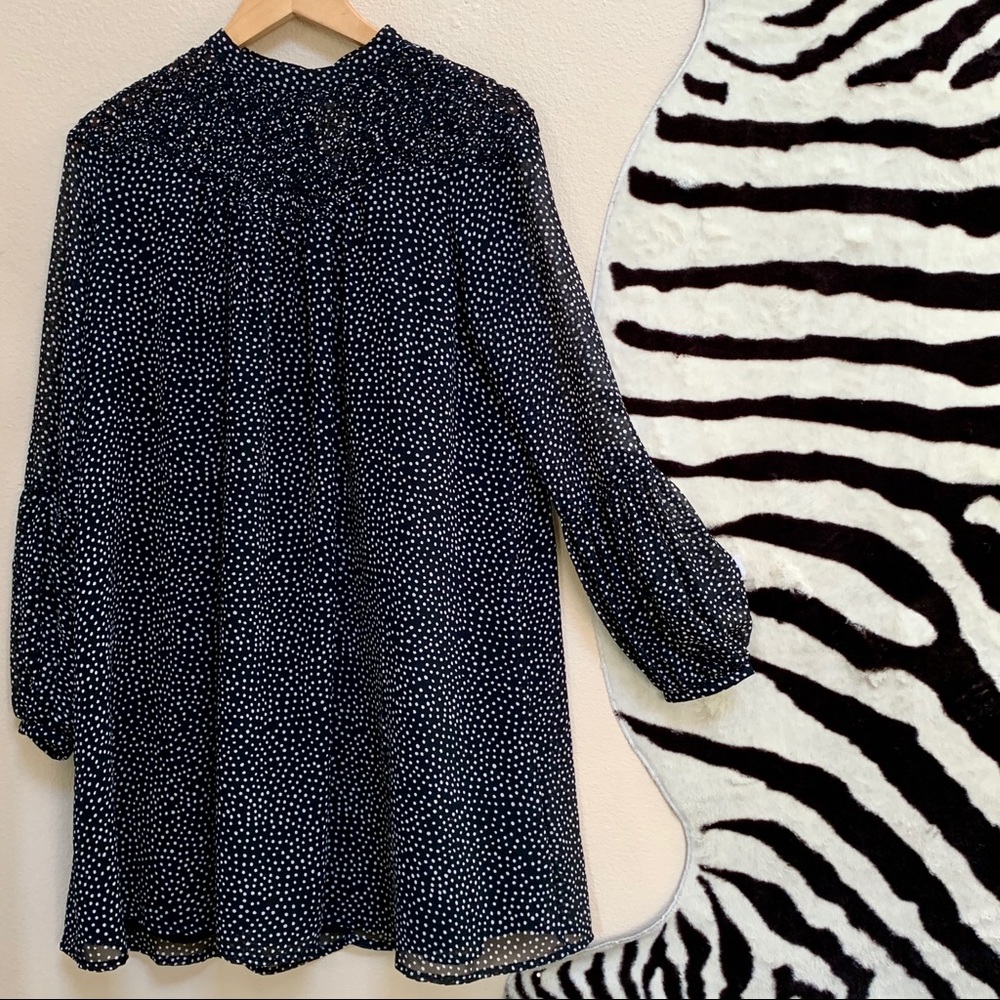 ZARA Polka Dot Long Sleeve Dress